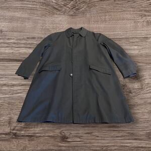 Vintage 60s Windbreaker Brand Men’s Black Raincoat Trench Coat